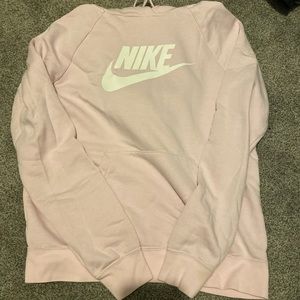 small pink nike hoodie